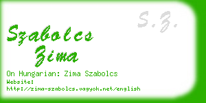 szabolcs zima business card